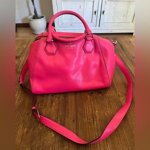 Kate Spade Pink Pebble Duffle Handbag
